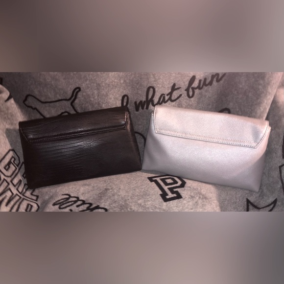 New Guess Magnetic Snap-closure Handbag/Shoulderbag- Silver/Silver - Picture 4 of 4